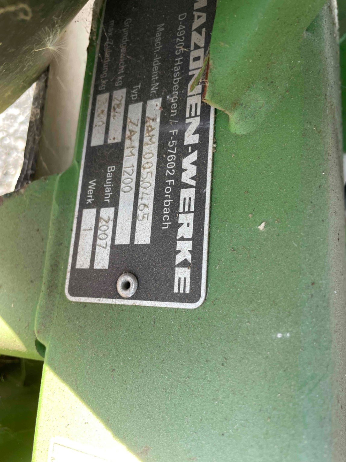 Distributeur d'engrais Amazone ZAM FORTIX