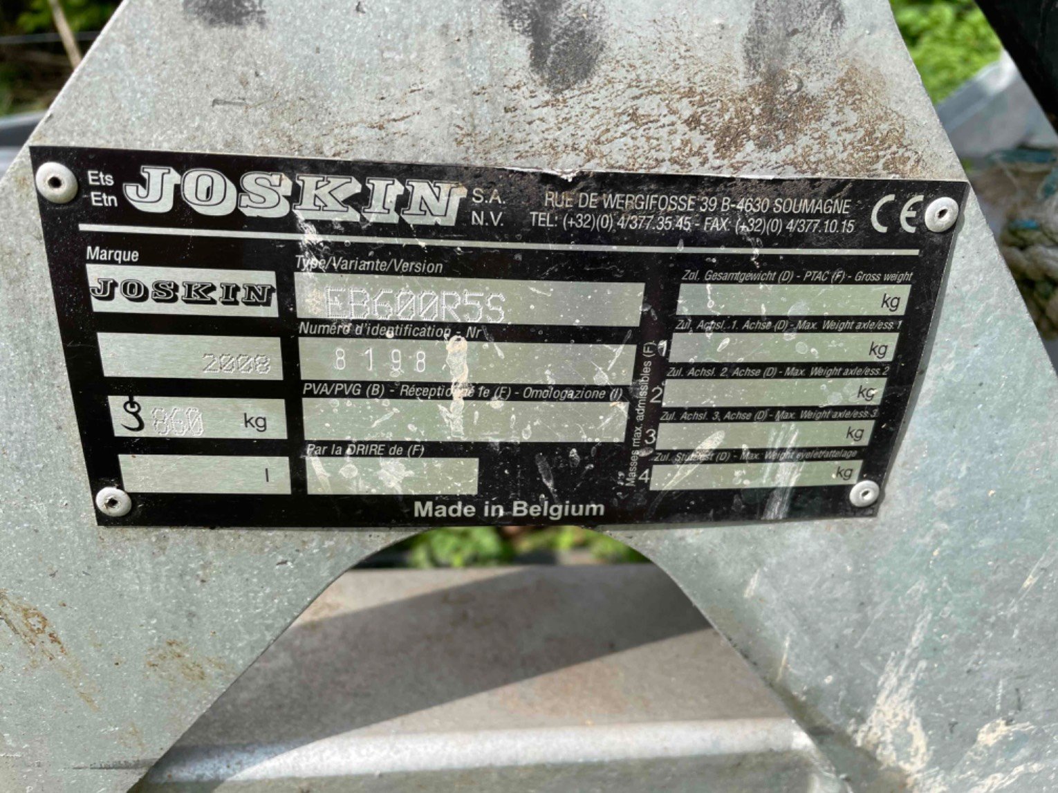 Herse de prairie Joskin eb600r5s